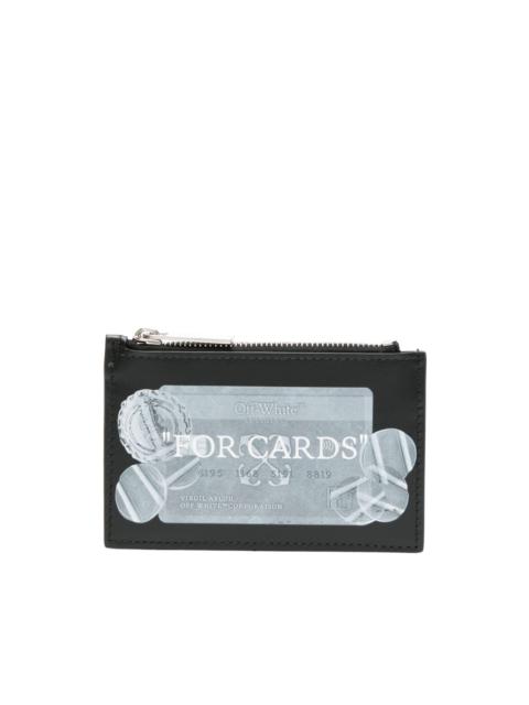 Off-White Quote Bookish leather cardholder