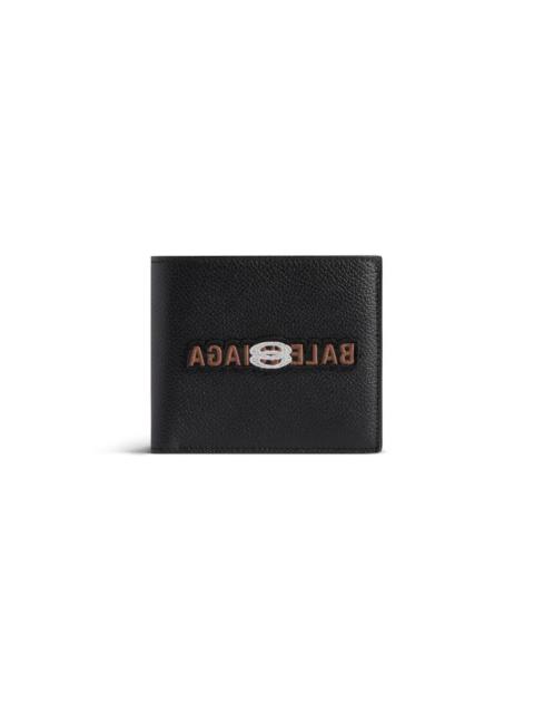 Men's Cash Square Folded Wallet in Black