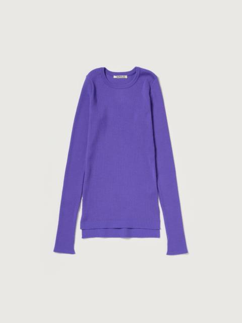 AURALEE SUPER FINE WOOL HIGH GAUGE RIB KNIT P/O