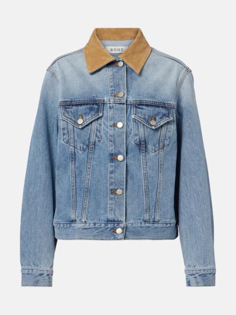 RÓHE Suede-trimmed denim jacket