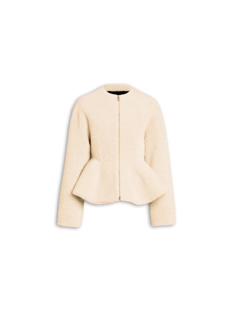 Alaïa SHEARLING PEPLUM JACKET