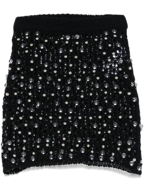 COPERNI beaded knitted mini skirt
