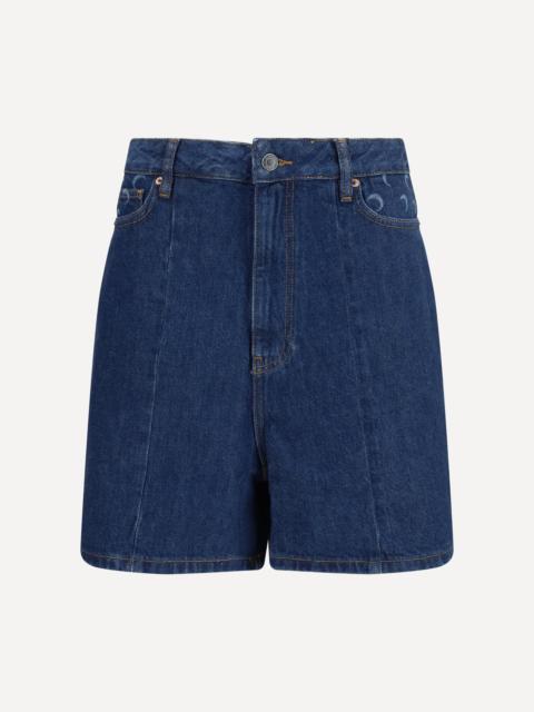 Marine Serre High-waisted denim Shorts