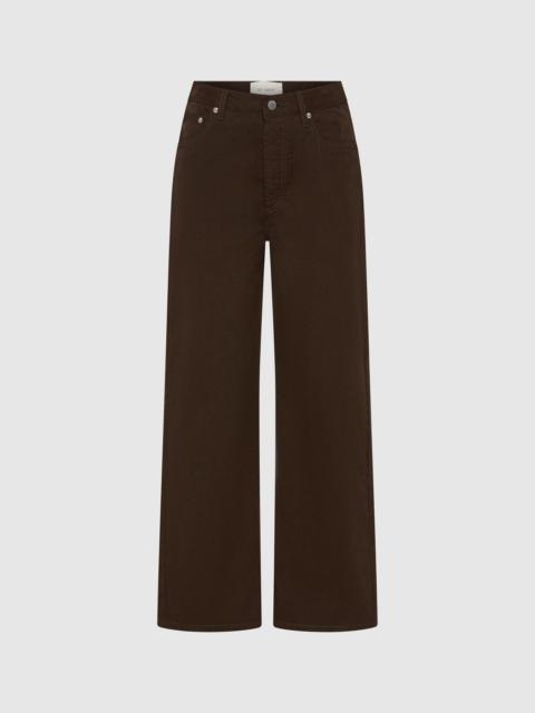 ST. AGNI Canvas Classic Mid Rise Jeans - Bark