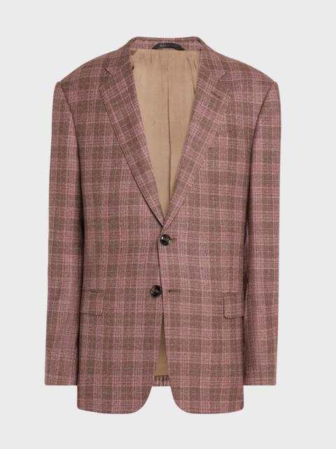 Men's Soft Wool-Cashmere Plaid Sport Coat