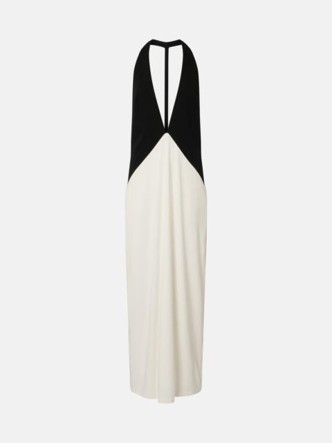 ADRIANA DEGREAS Halterneck jersey maxi dress