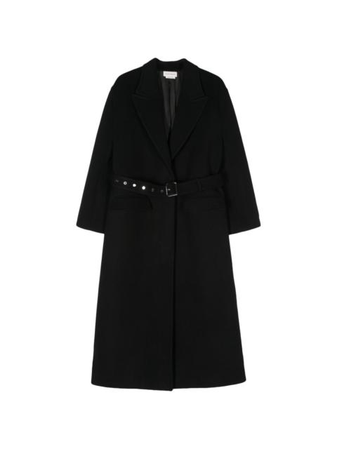 Alexander McQueen belted wool-blend maxi coat