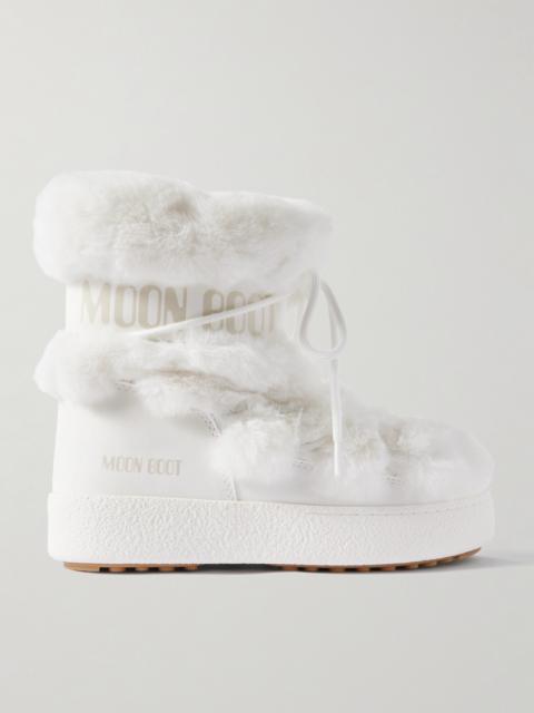 MOON BOOT Ltrack Monaco Faux Fur-trimmed Shell And Faux Leather Snow Boots