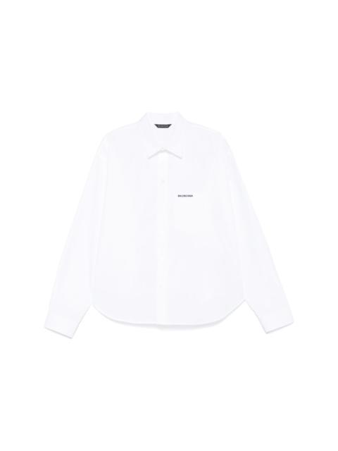 BALENCIAGA logo-embroidered shirt