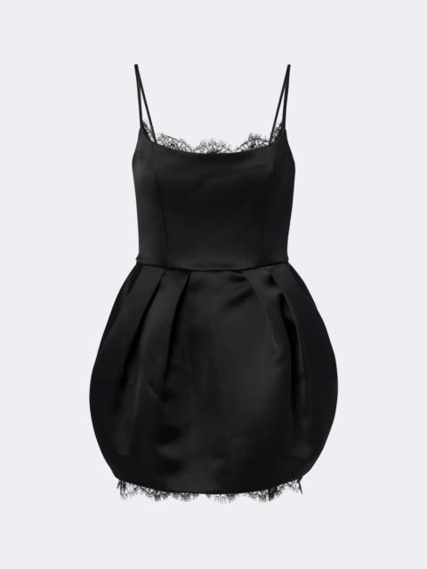 Blumarine Lace-trimmed duchesse minidress