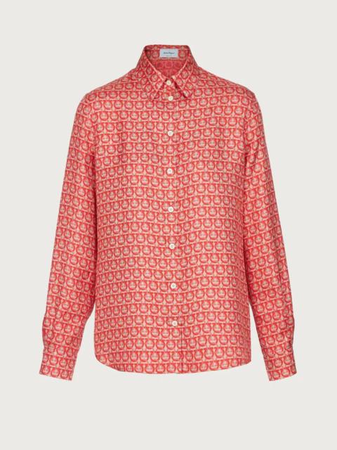 GANCINI PRINT SILK SHIRT