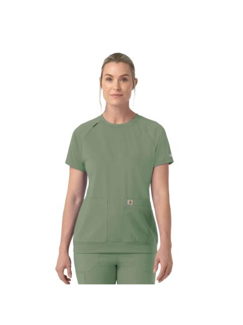 Carhartt Women's Force Cross-Flex Knit Crew Neck Scrub Top