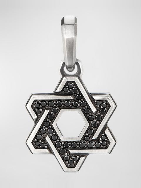 DAVID YURMAN Men's Deco Star of David Pendant with Diamonds in Silver, 24mm