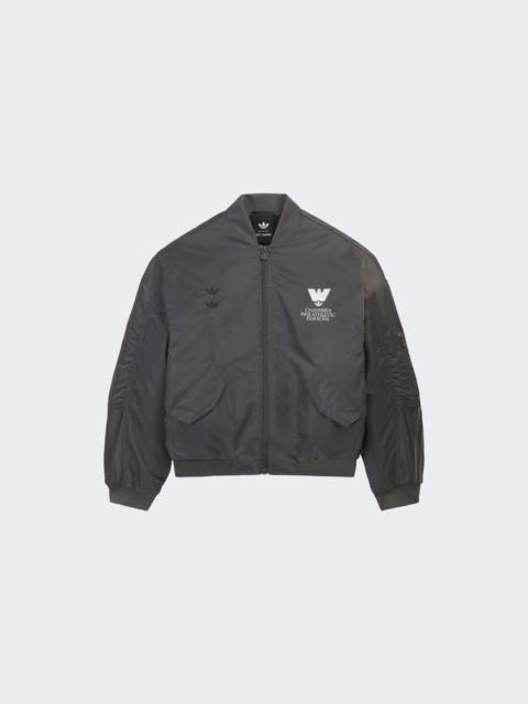 adidas X Willy Chavarria Satin Bomber Jacket Grey