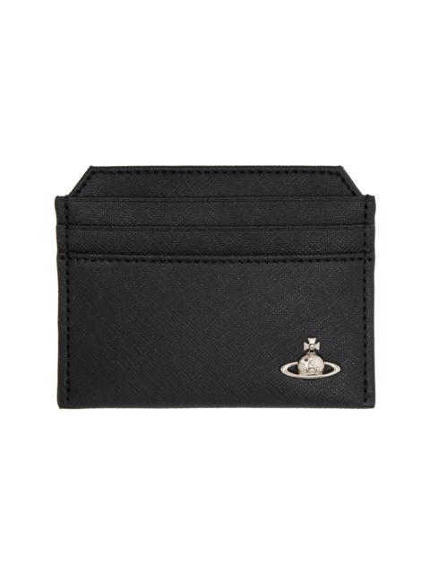 Vivienne Westwood Black Slim Orb Card Holder