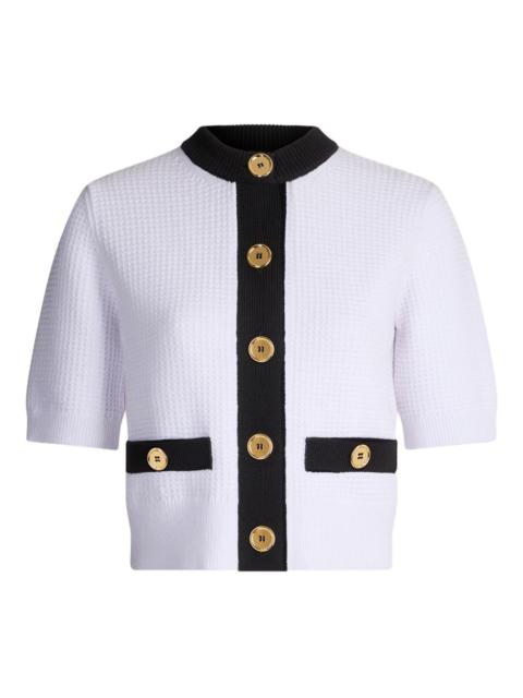 PATOU collarless textured top