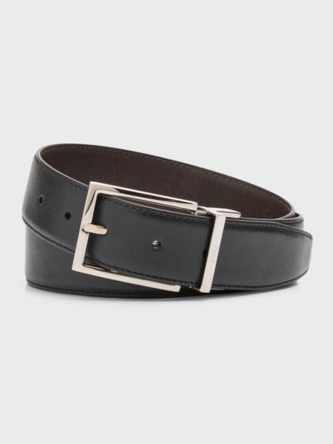 Brioni Men's Twist Buckle Reversible Belt