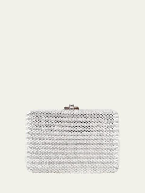 JUDITH LEIBER Slim Slide Crystal Evening Clutch Bag