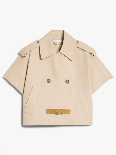 Max Mara Double-breasted cape in water-resistant cotton
