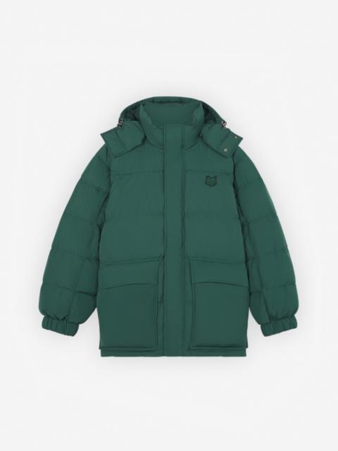 HOODED PUFFER IN NYLON WITH BOLD FOX HEAD PATCH