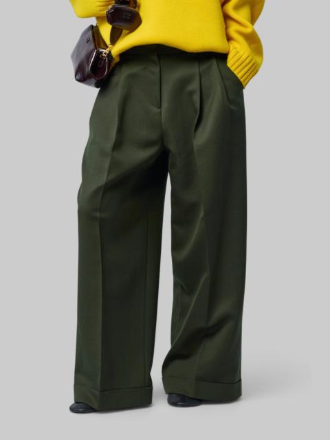GANNI Single Wool Twill Oversized Pleated Pants