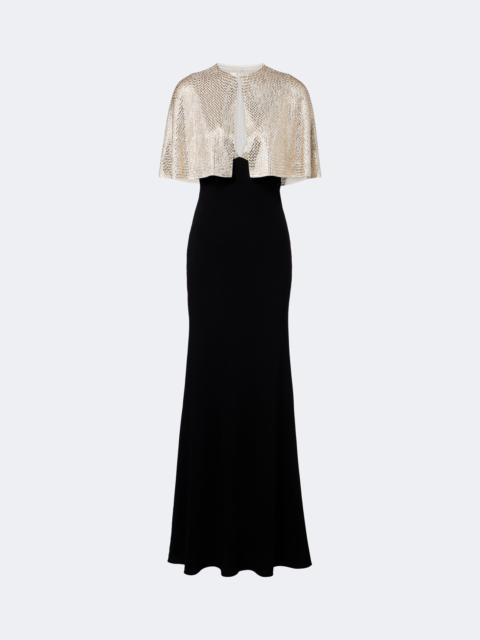 ROLAND MOURET Caped embellished gown