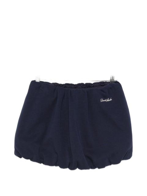 Dunst bubble-hem gathered mini skirt