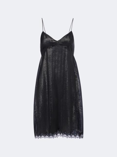 TOM FORD Embellished lace-trimmed silk-blend minidress