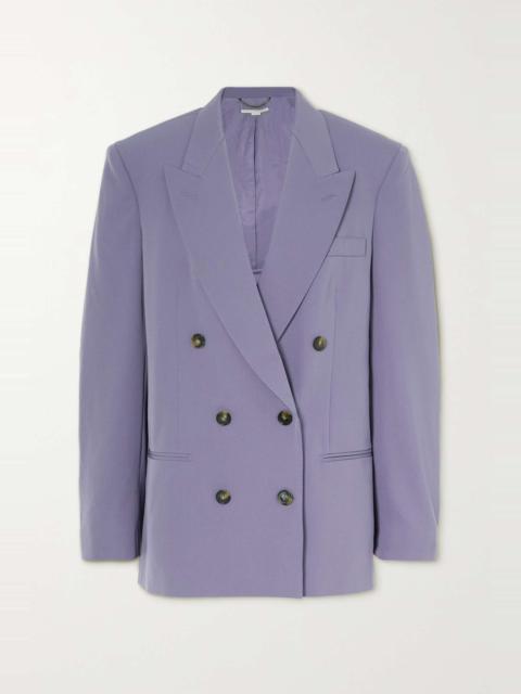 Stella McCartney + NET SUSTAIN oversized double-breasted wool-blend twill blazer
