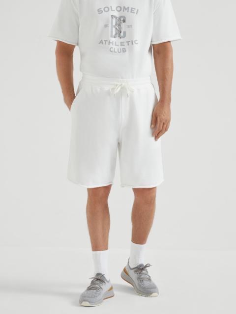 Brunello Cucinelli Cotton smooth French terry bermuda shorts