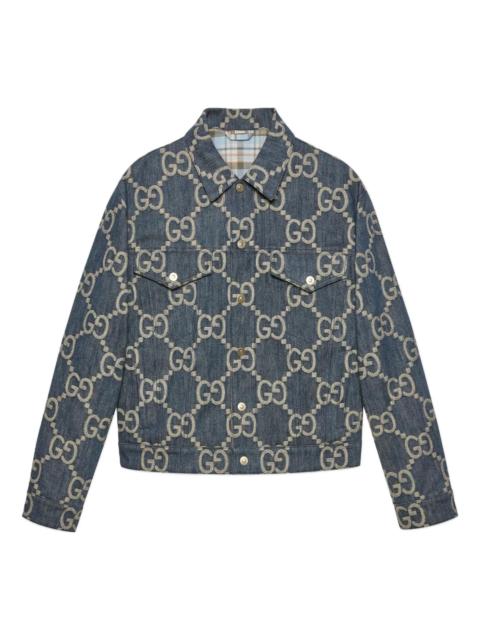 GUCCI Gucci Jumbo GG Denim Jacket 'Blue Ivory' 674338-XDBTY-4492