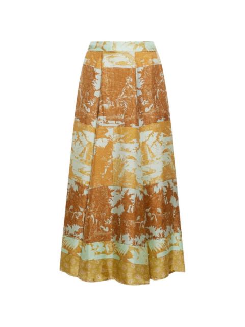 Pierre-Louis Mascia Aloe A-line skirt