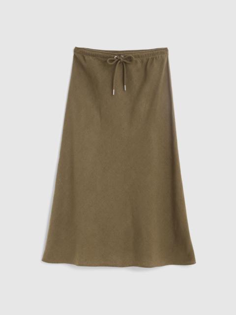 Madewell Drawstring Slip Skirt in 100% Linen