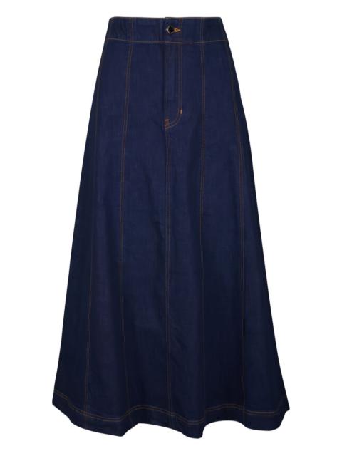 VERONICA BEARD Alix A-line panelled midi skirt