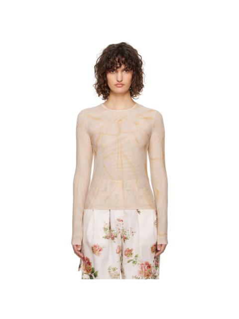 OPEN YY Ribbon Print Mesh Top | club21 | REVERSIBLE