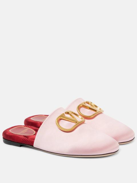 Valentino VLogo Signature satin mules