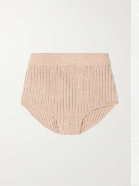 Coeur ribbed wool and cashmere-blend briefs