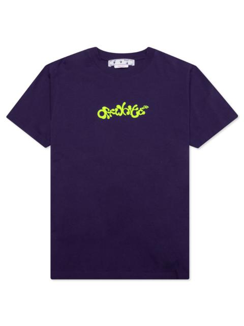 Off-White OPPOSITE ARR SLIM S/S TEE - PURPLE/LIME