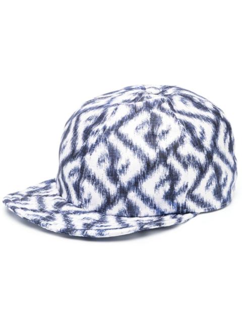 FENDI FF logo-print silk baseball cap
