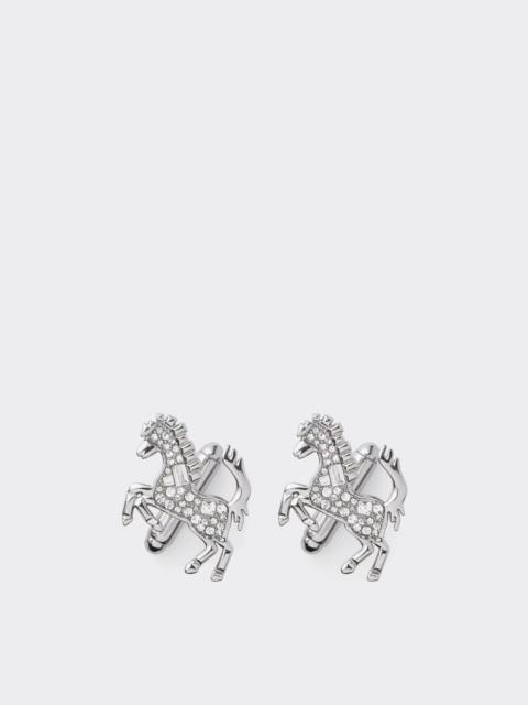 Ferrari Prancing Horse Rhinestone Cufflinks