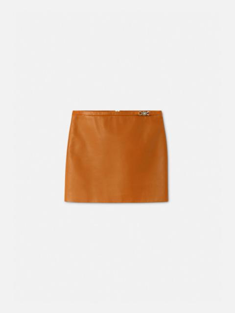 VERSACE Leather Mini Skirt