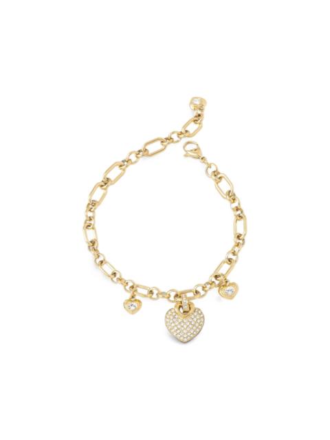 GUESS USA heart-charm cable-link bracelet
