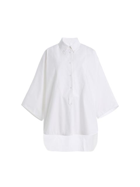 CO Long Cotton Poplin Tunic Top