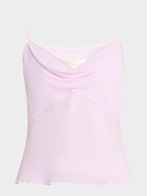 LoveShackFancy Lavoir Lace-Trim Sleeveless Top