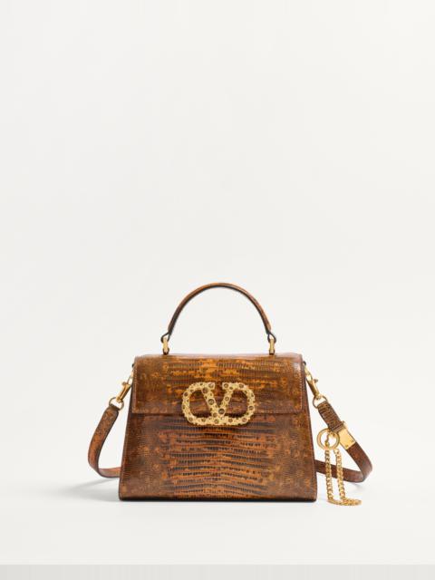 VALENTINO GARAVANI VSLING SMALL HANDBAG IN TEJUS WITH JEWEL LOGO