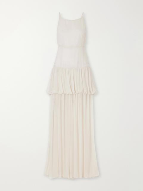 LIBEROWE Nina Tiered Silk-chiffon Maxi Dress