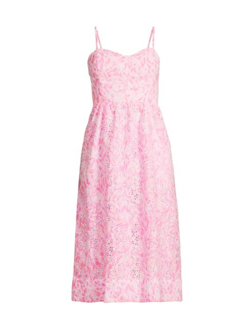 Lilly Pulitzer Women's Allarie Cotton Midi-Dress - Rousseau Pink Tulip To Tango