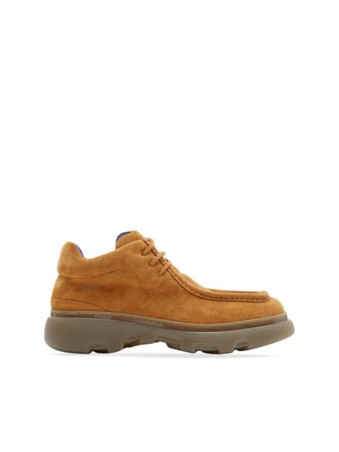 Creeper suede lace-up shoes