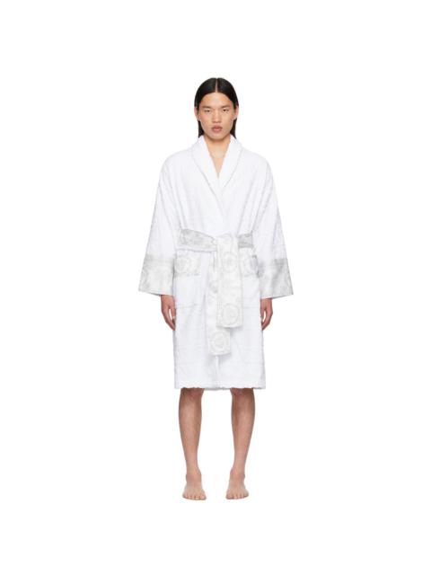 VERSACE White 'I Heart Baroque' Robe