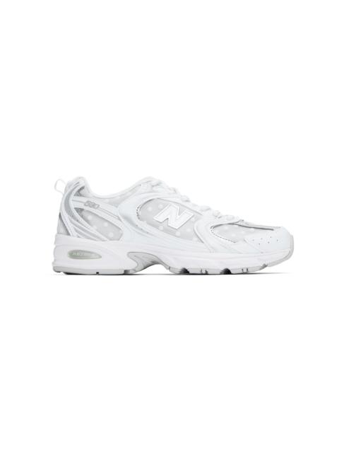 New Balance Silver & White 530 Sneakers